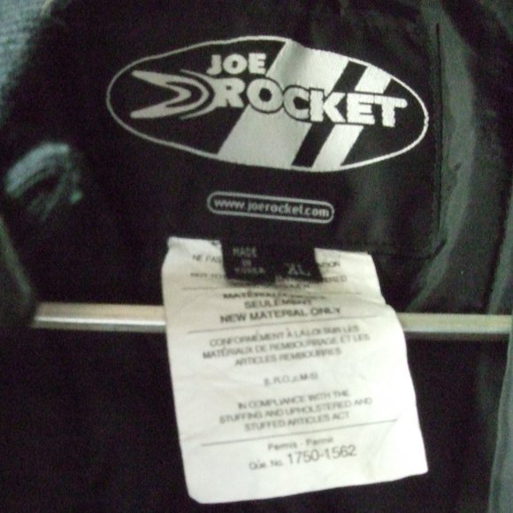 Joe Rockett Men's XL Used 100% Polyester Thermal Zip Out Liner Motorcycle Jacket - Picture 4 of 11